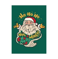Plakat „Ho Ho Ho!” – Ilustracyjny Plakat Świąteczny