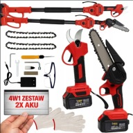 ZESTAW PIŁA SEKATOR AKUMULATOROWY TELESKOPOWY 4M 48V MOCNY OGRÓD WYSIĘGNIK