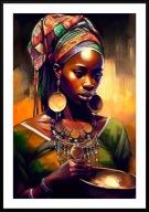 KOLOROWY PLAKAT OBRAZ A2 59,4x42 AFRYKA AFRYKANKA AFRYKAŃSKA KOBIETA ETNO 3
