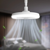 Lampa sufitowa wisząca LED biały 30 W 3000-6500 K wentylator