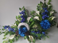 Komplet Cmentarz Gladiola kalie hortnesja granat biel