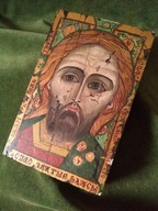 Jezus Chrystus - ikona ręcznie malowana na desce / sygnowana