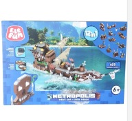 Klocki METROPOLIS PIRATE SHIP 12w1 623 elementy Elefun Statek Piracki 6+