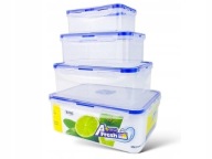 Pojemniki żywnościowe hermetyczne składane 4 sztuki mix pojemności ZESTAW