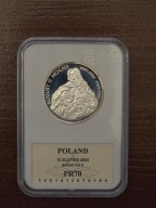 Srebrna Moneta 10 zł – August II Mocny (2005) Półpostać | ECC PR70