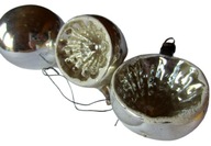 BOMBKI CHOINKOWE SZKLANE PRL 12 SZT 4cm oryginalne cale