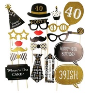 Rekwizyty Gadżety do Zdjęć FOTOBUDKI Dekoracje na 40 Urodziny Ozdoby MIX