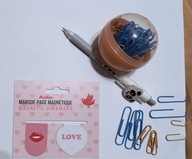 Ołówek automatyczny "Panda" + zakładki na magnes + spinacze kolorowe