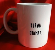 Kubek handmade z humorystycznym napisem