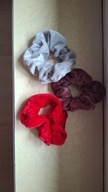 ZESTAW GUMEK SCRUNCHIES SCRUNCHIE WELUR WELUROWE
