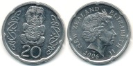 Nowa Zelandia 20 Cents - 2006r ... Monety
