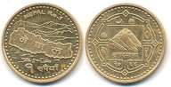 Nepal 1 Rupee - 2007r ... Monety