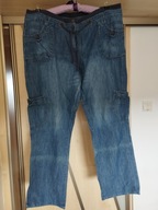 SPODNIE DAMSKIE BAWEŁNIANE Z CIENKIEGO DŻINSU R.46