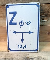 *** stara emaliowana tabliczka PRL *** nr 1 ***