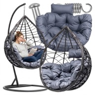 WISZĄCY FOTEL WOLNOSTOJĄCY STABILNY 150kg KANZA ogród dom