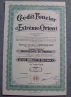 CREDIT FONCIER D'EXTREME ORIENT -AKCJA 1944 rok