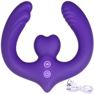 Wibrator Dwukierunkowy Damski Męski Elastyczny Penis Par Smartfon APP