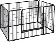 Kojec dla Szczeniaków 119x77x70cm Czarny Stabilny Antypoślizgowy