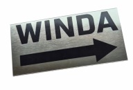 Tabliczka informacyjna WINDA NA PRAWO - grawer laserowy
