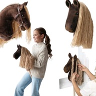 HOBBY HORSE KOŃ NA KIJU A3 KONIK GŁOWA KONIA PATYKU Z GRZYWĄ + GRZEBIEŃ