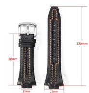 Pasek skórzany do SEIKO SNL029P2 SNL021P1 SNA595P2 SNL017P1 15x27 mm