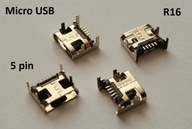 Gniazdo Micro USB do lutowania 5-PIN SMD (r16) złącze