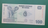 Banknot 100 Franków 2022 UNC, Kongo