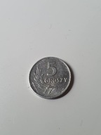 Moneta 5 gr groszy 1961 Aluminium