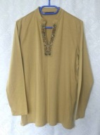 BLUZKA DAMSKA LANDS'END BEŻOWA BAWEŁNIANA 44-46-48