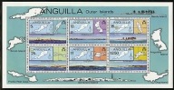 Anguilla 1979 Znaczki Blok 27 ** mapy wyspy