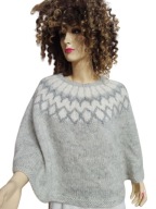 PONCZO WEŁNIANE krótkie ciepłe