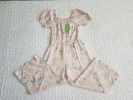 Piękny kombinezon róż i kwiatki nowy roz 122