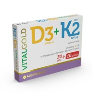 Alg Pharma Vitalgold Witamina D3+K2 30 tabletek+10 gratis