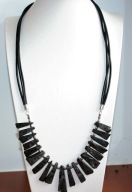 Naszyjnik z agatu metalizowanego