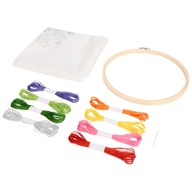 ZESTAW DO SAMODZIELNEGO HAFTOWANIA POSZEWKA NA PODUSZKĘ Z KOLOROWYM HAFTEM