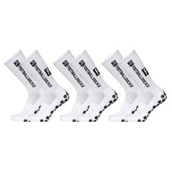 3 PARY SKARPETY PIŁKARSKIE ANTYPOŚLIZGOWE GETRY BIAŁE uniwersalny 39-44