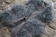 CUSTOMMADE DANISH DESIGN KAMIZELKA LAMB FUTRO SKÓRA JAGNIĘCA