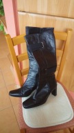 Piękne skórzane włoskie kozaczki-VERONELA39/25,5cm