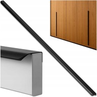 UCHWYT MEBLOWY KRAWĘDZIOWY CZARNY MAT 1200MM SZAFY SZAFKI ALUMINIUM DŁUGI L