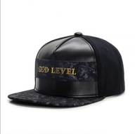 Snapback GOD LEVEL – czapka męska/czarna/złoty nadruk