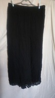 Czarna spódnica na gumce z koronką M L