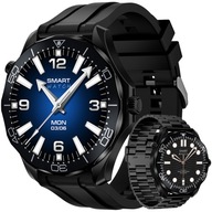 Smartwatch VELTORI VT150-1 Czarny Pasek Silikonowy + Czarna Bransoleta