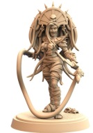 Tomb Queen with Whip Pharaon Mumia Królowa Pinup D&D RPG Druk 3D NSFW