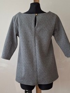 BLUZA szara tunika MIŁA modna kobieca fakturowana lużny fason