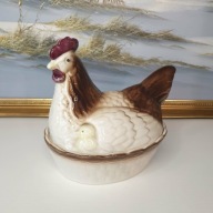 Figurka porcelanowa koń| vintage | biała porcelana ze złoceniami | 20 cm