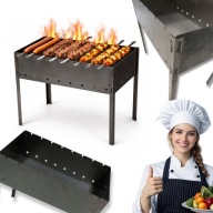 MANGAL GRILL SKŁADANY DO SZASZŁYKÓW WĘGLOWY OGRODOWY NA 8 SZAMPURY MAŁY