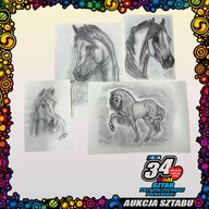 4 rysunki w motywie koni - Aukcje 34. Finał WOŚP