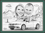 Karykatura ze zdjęcia ołówek nie wydruk PROMOCJA