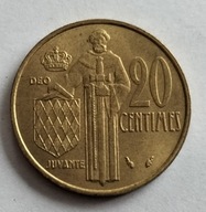 Moneta Monako 20 centimes 1975