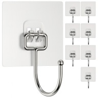 HACZYKI SAMOPRZYLEPNE MOCNE WODOODPORNE WIESZAKI UCHWYTY 8 SZT.